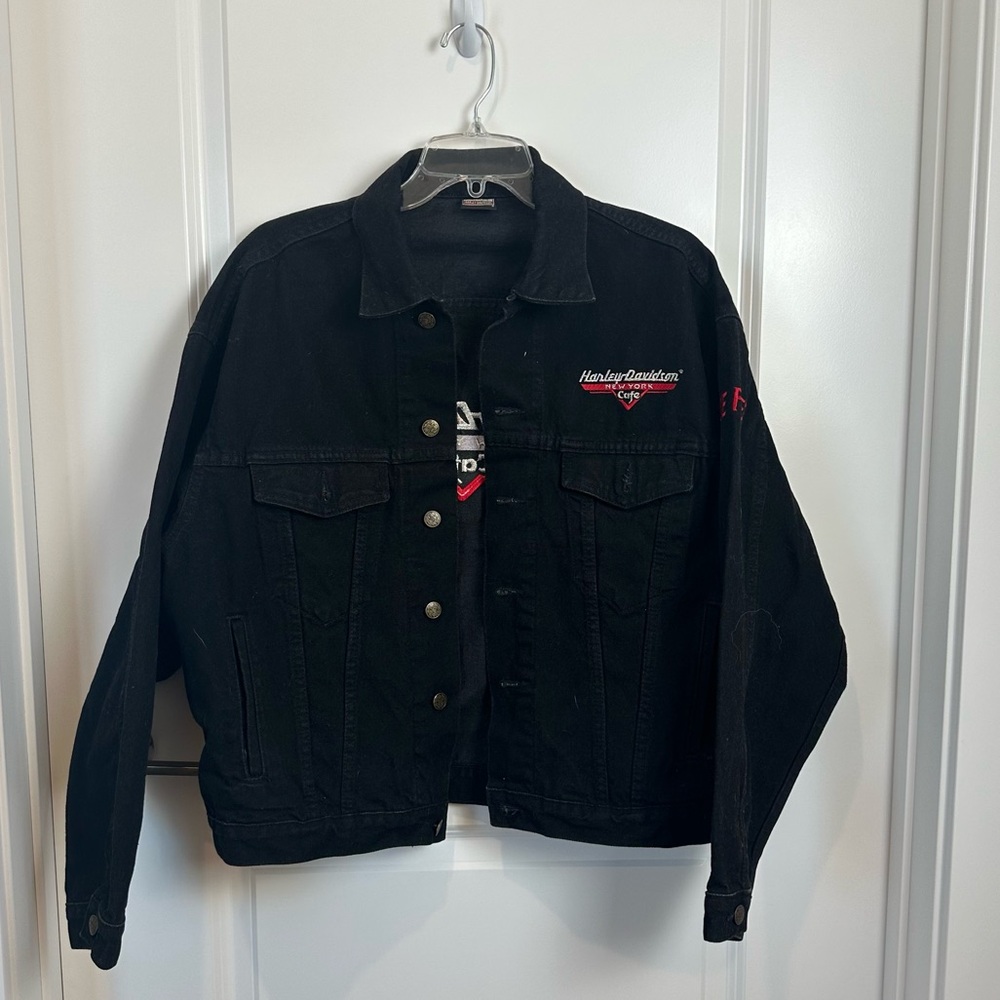 Harley Davidson canvas Jean jacket New York cafe